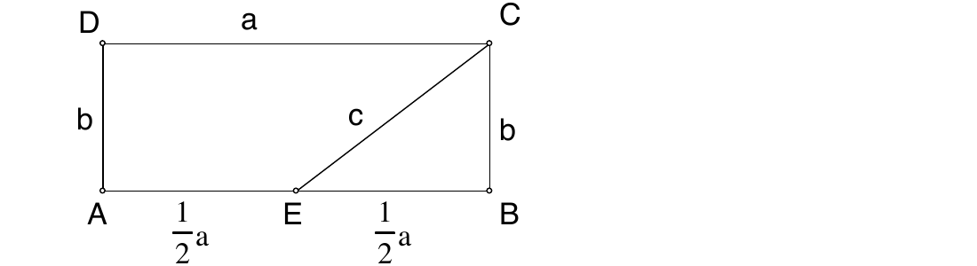 Skica s oznakama a, b i c