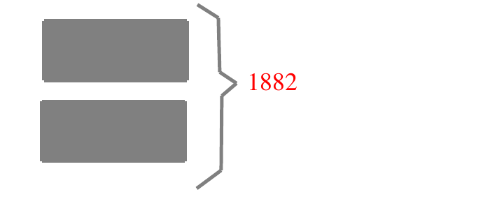 Službeni grafički prikaz polovice broja 1882