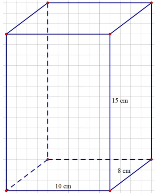 Kvadar s bridovima duljine 8, 10 i 15 centimetara