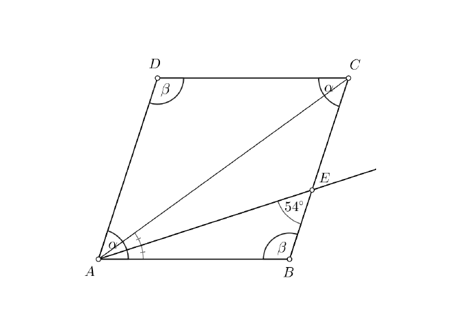 Skica romba ABCD