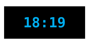 Digitalni sat koji prikazuje 18:19