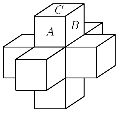 Legoplus s označenim stranama A, B i C