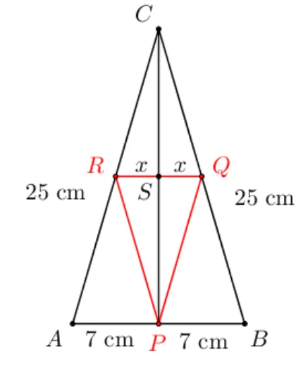 Skica trokuta ABC i PQR